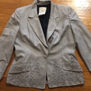 Badgley Mischka blazer detailed navy